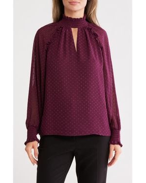 Gemma  Jane Smock Neck Top - Red
