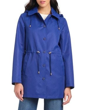Kate Spade Magic Print Hooded Rain Jacket - Blue