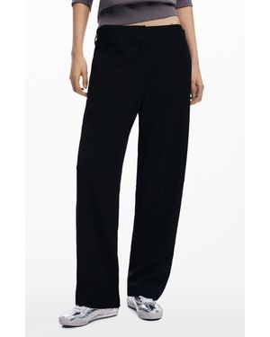 Desigual Straight Leg Utility Pants - Black
