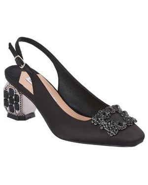 Lady Couture Precious Embellished Slingback Pump - Black