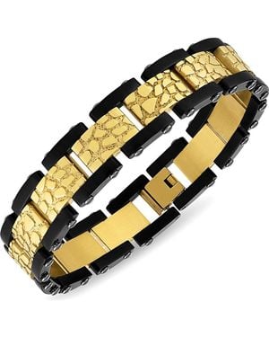 Esquire Two-Tone Nugget Link Watch Band Bracelet - Metallic