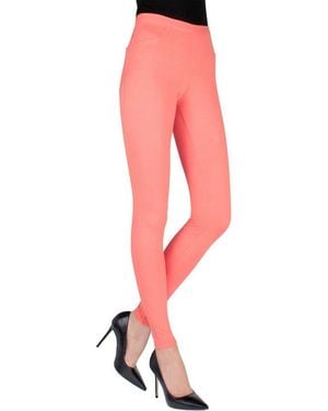Memoi Soft Chic Leggings - Red