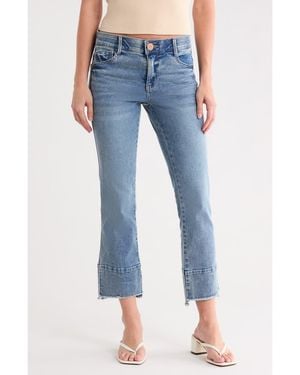 Democracy Kick Flare Step Hem Jeans - Blue