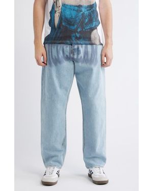ICECREAM Fader Vanilla Fit Relaxed Wide Leg Jeans - Blue