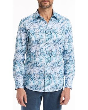 Robert Graham Long Sleeve Button-Up Shirt - Blue
