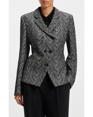 BOSS Jiarna Double Breasted Blazer - Black