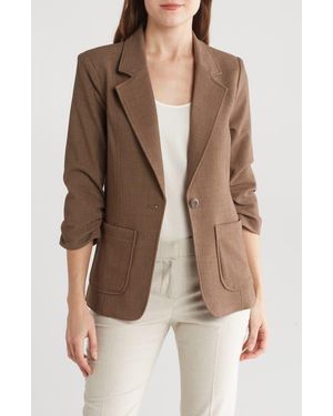 Amanda + Chelsea One-Button Blazer - Brown