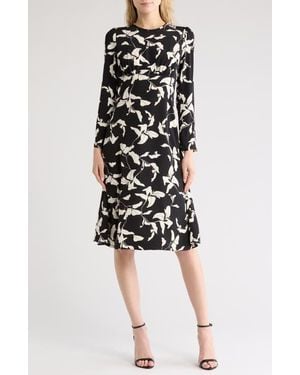 Nordstrom Rack Everyday Long Sleeve Midi Dress - Black
