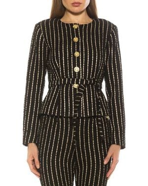 Alexia Admor Arjun Plaid Jacket - Black