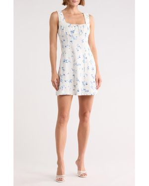 Abound Ruched Bodice Knit Dress - White