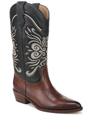 Sam Edelman Robbie Leather Cowboy Boots - Brown