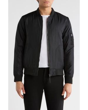 CARBON + CRAFT Padded Printed Bomber Jacket - Black