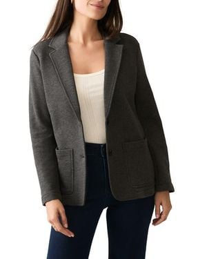 Faherty Inlet Cotton Blend Knit Blazer - Black
