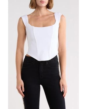 GOOD AMERICAN Dolly Super Stretch Corset Top - White