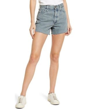 AG Jeans Alexxis High Waist Wedgie Cutoff Denim Shorts - Blue