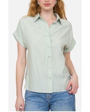 Blu Pepper Short Sleeve Button-Up Shirt - Green