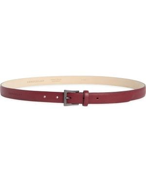 Longchamp Leather Belt - Purple