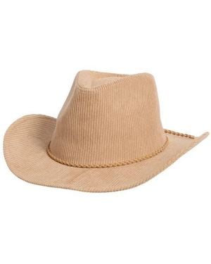 David & Young Corduroy Cowboy Hat - Natural