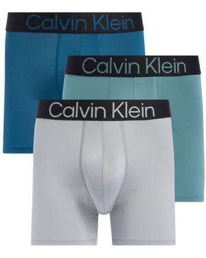 Calvin Klein Bold Logo 3-Pack Boxer Briefs - Blue