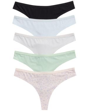 Honeydew Intimates Emilia 5-Pack Thongs - Multicolor