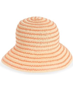 Nordstrom Rack Stripe Straw Bucket Hat - Natural