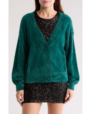Abound Eyelash Knit Cardigan - Green