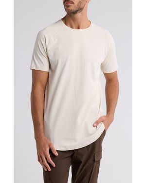 Kenneth Cole Raglan Sleeve Stretch Cotton Crewneck T-Shirt - White