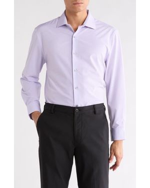 Perry Ellis Performance Tech Striped Print Dress Shirt in Blue for Men |  Lyst