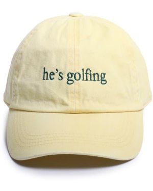 David & Young He's Golfing Cotton Baseball Cap - Natural