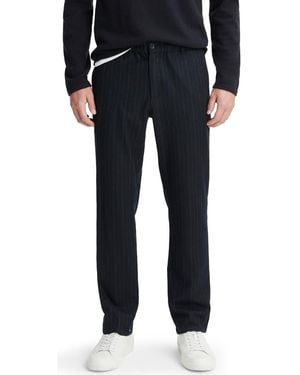 Vince Pinstripe Virgin Wool Blend Pants - Black