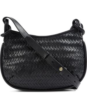LK Bennett Harley Weave Crossbody Bag - Black