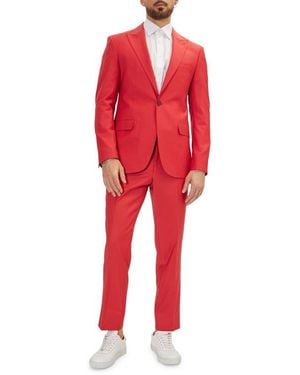 Ron Tomson Super 120S Merino Wool Tuxedo - Red