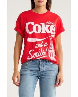 Junk Food Have A Coke Cotton Graphic T-Shirt - Red