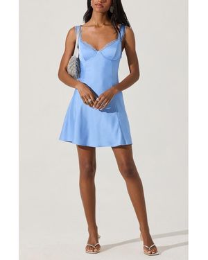 Astr Alva Sleeveless Minidress - Blue