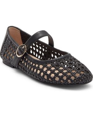 Stuart Weitzman Freya Mary Jane Flat - Black