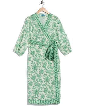 J.McLaughlin Alana Midi Wrap Dress - Green