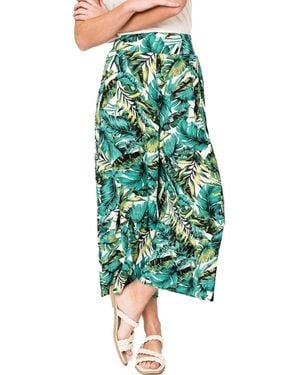 Gibsonlook Wide Leg Crop Pants - Green