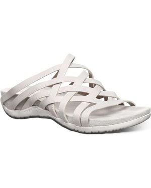 BEARPAW Zinnia Faux Leather Slide Sandal - White