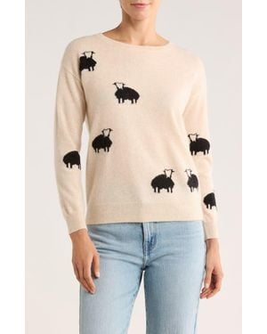 Magaschoni Cashmere Sheep Patterned Sweater - Blue