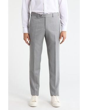 Zanella Parker Platinum Super 130's Gabardine Dress Pants - Gray