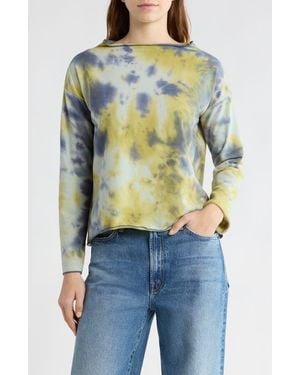 Go Couture Tie Dye Boat Neck Sweater - Multicolor