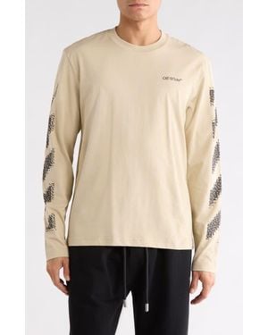 Off-White c/o Virgil Abloh 長袖カットソー Off-White c/o Virgil Abloh Diagonal Skate Long Sleeve T-Shirt in