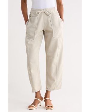 Scotch & Soda The Arc Barrel Leg Pull-On Pants - Natural