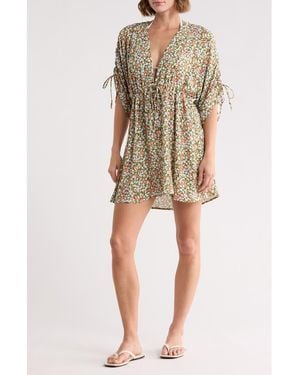 Maaji Mousse Floral Kaftan Cover-Up - Natural