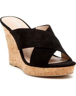 Charles David Latrice Wedge Sandal - Black