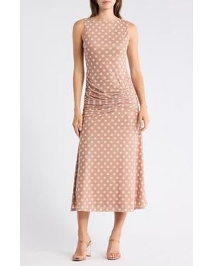 AFRM LOS ANGELES Loren Floral Print Sleeveless Dress - Natural