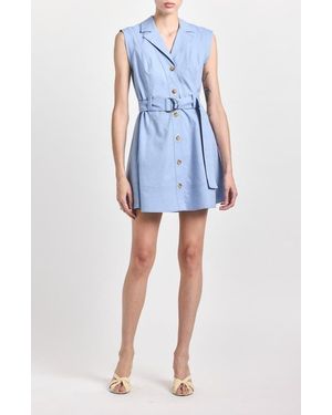 Derek Lam Lya Belted Shirtdress - Blue