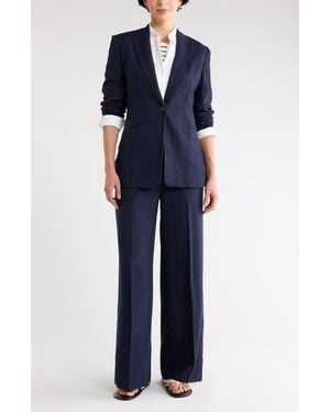 Nordstrom Rack Classic Fit Linen Blend Blazer - Blue