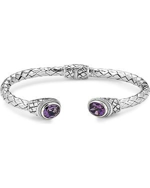 Samuel B. Sterling Oval Stone Bangle - Purple