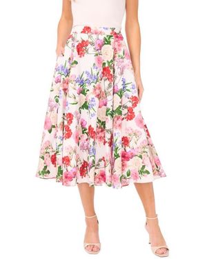 Ted Baker Ida Linen Midi Circle Skirt - Red